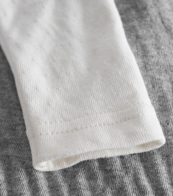 Nununu No Footed Overall White/heather Grey