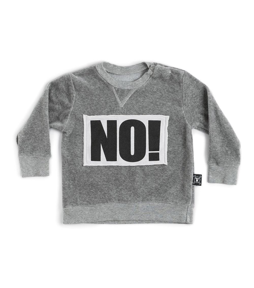 nununu no velvet sweatshirt heather grey