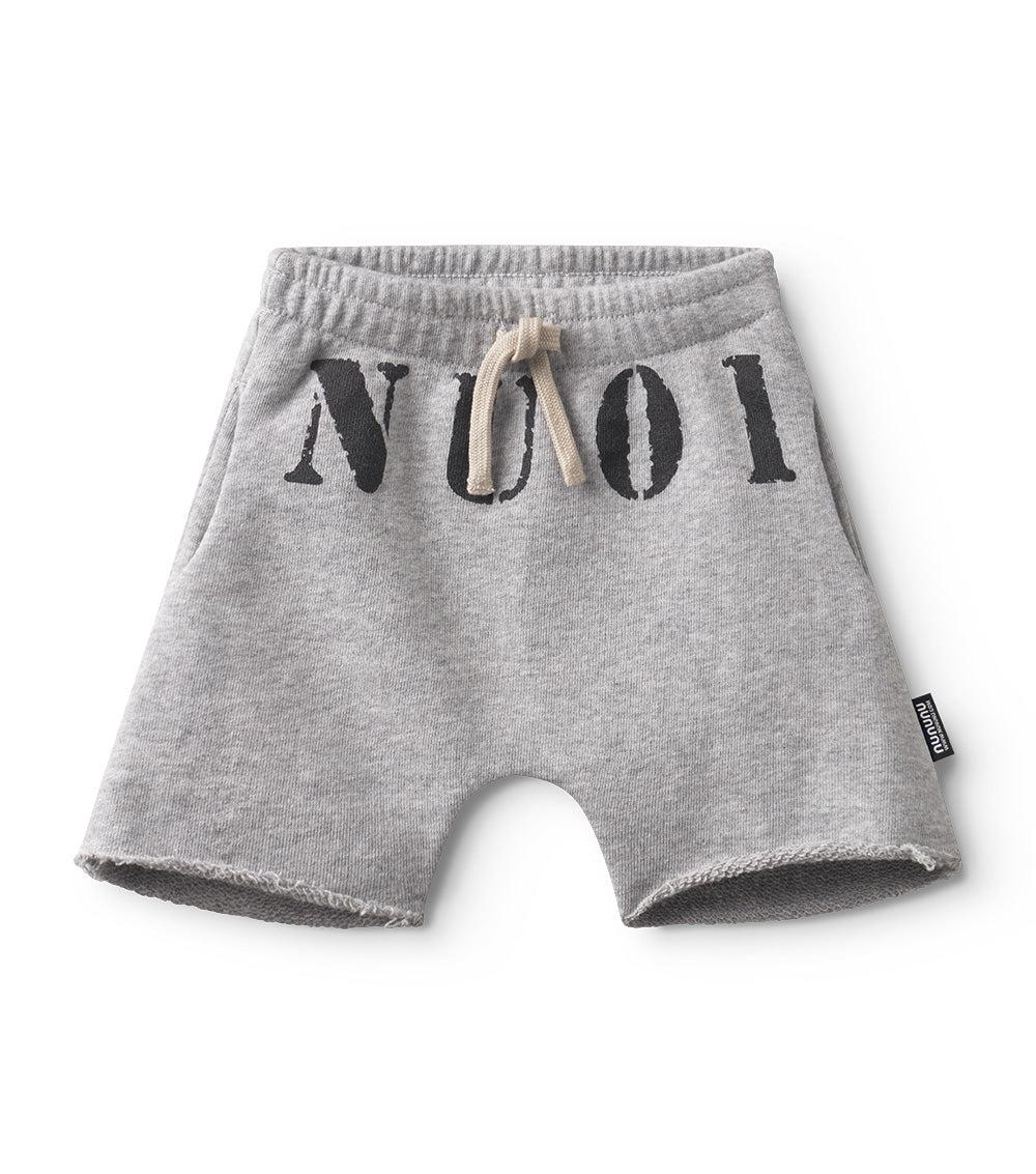 nununu nu01 baby sweatshorts heather grey