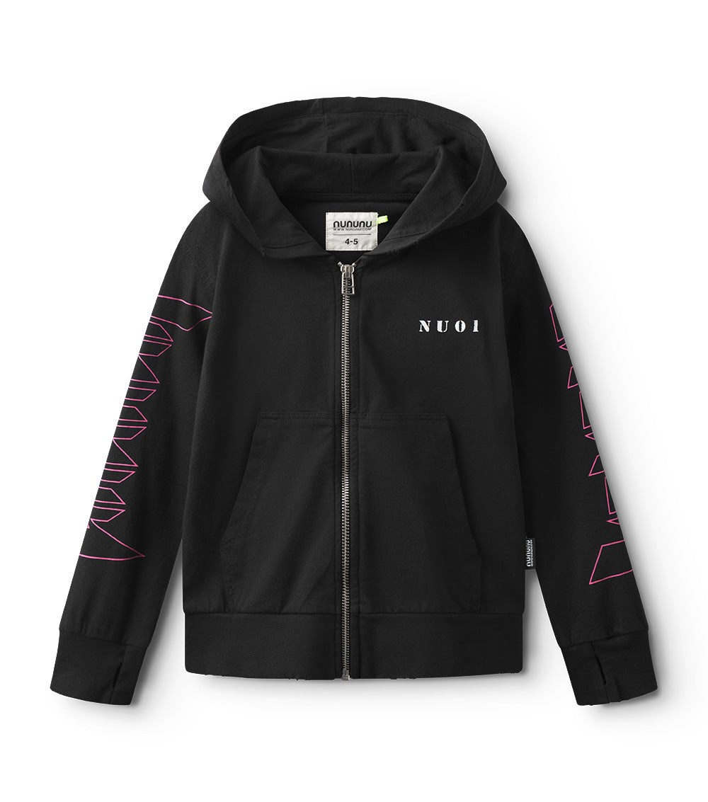 nununu nu01 light zip hoodie black