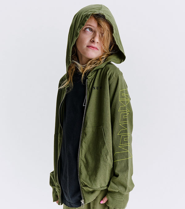 Nununu Nu01 Light Zip Hoodie Olive