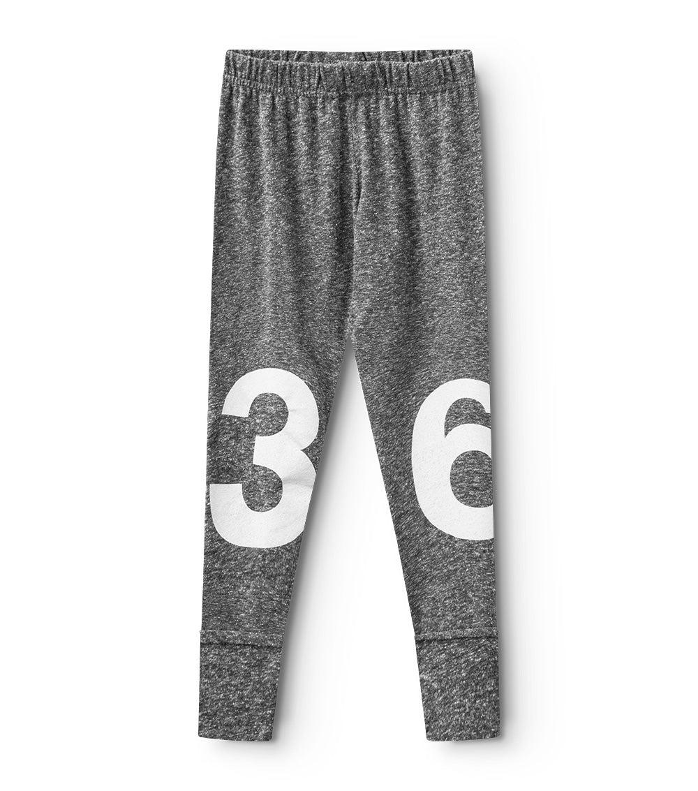 nununu numbered leggings charcoal grey