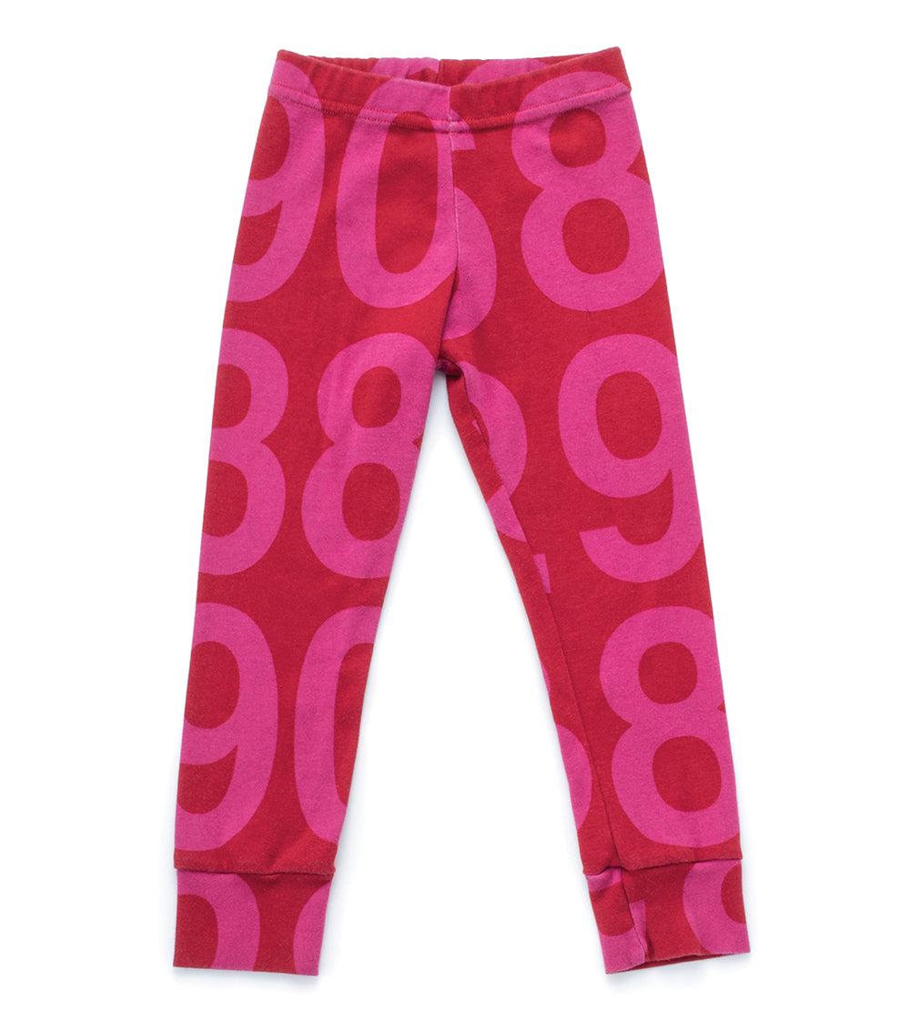 nununu numbered leggings red