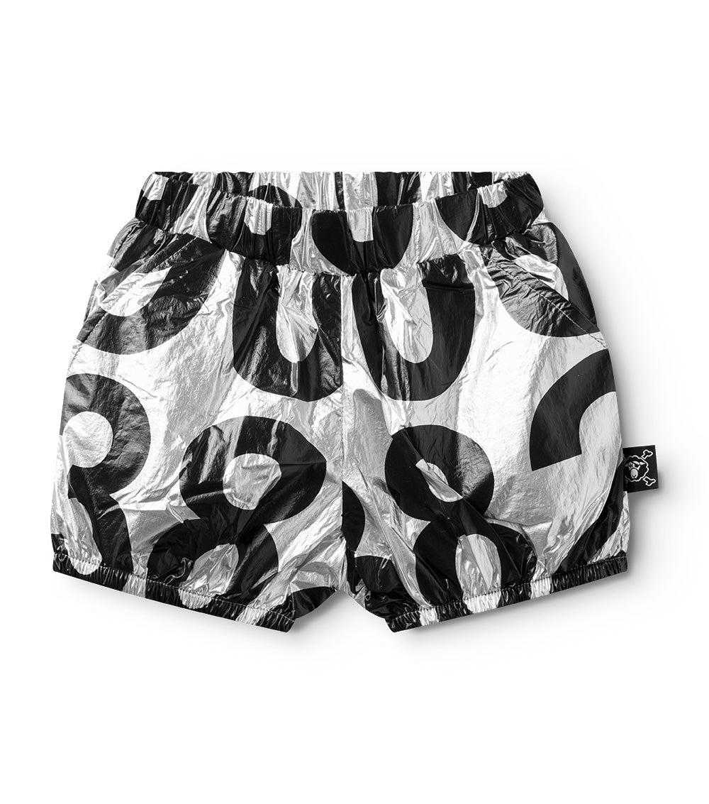 nununu numbered nylon yoga shorts
