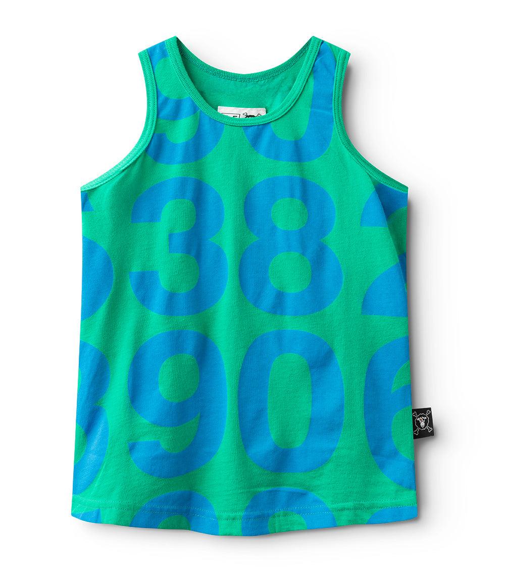 nununu numbered tank top green