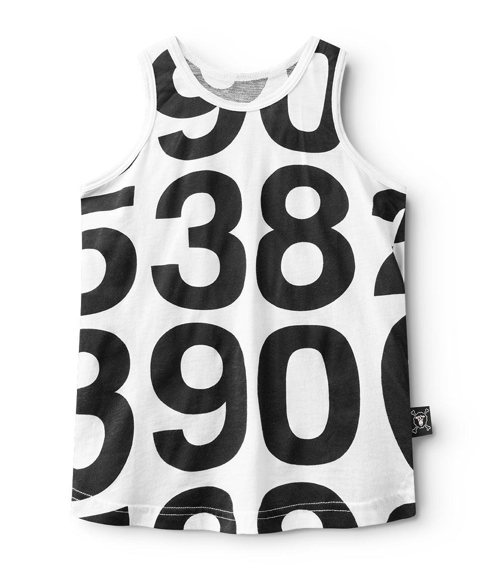 nununu numbered tank top white