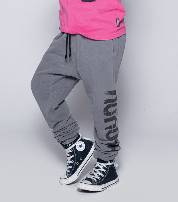 Nununu Nununu Raw Pants Dyed Grey
