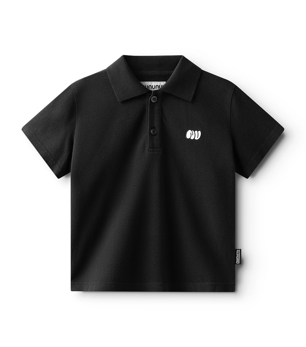 nununu old school polo black