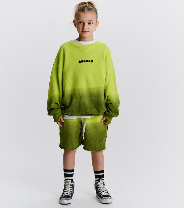 Nununu Ombre Sweatshorts Hot Lime