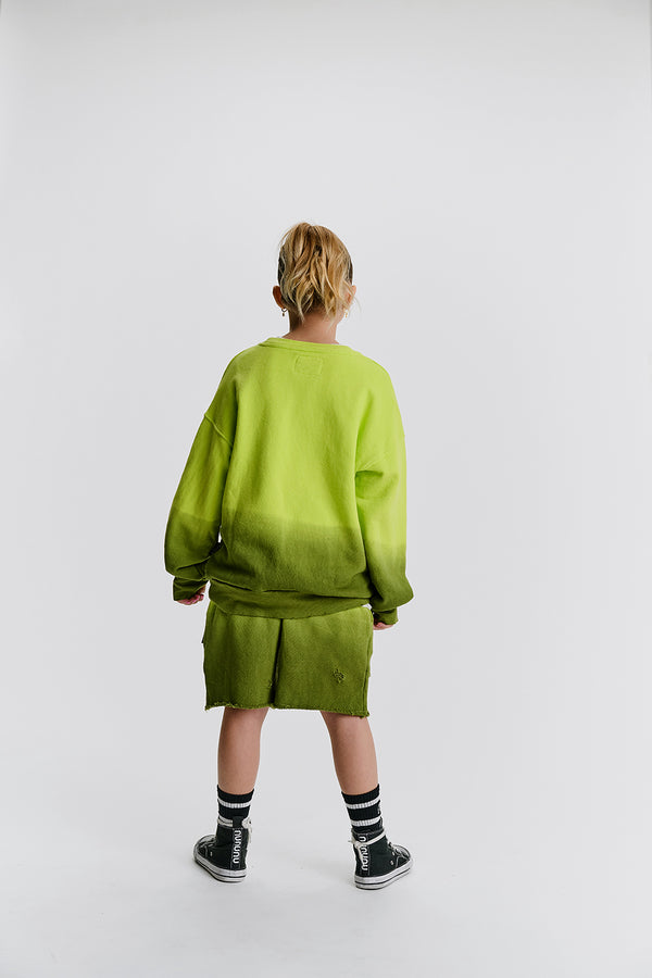 Nununu Ombre Sweatshorts Hot Lime