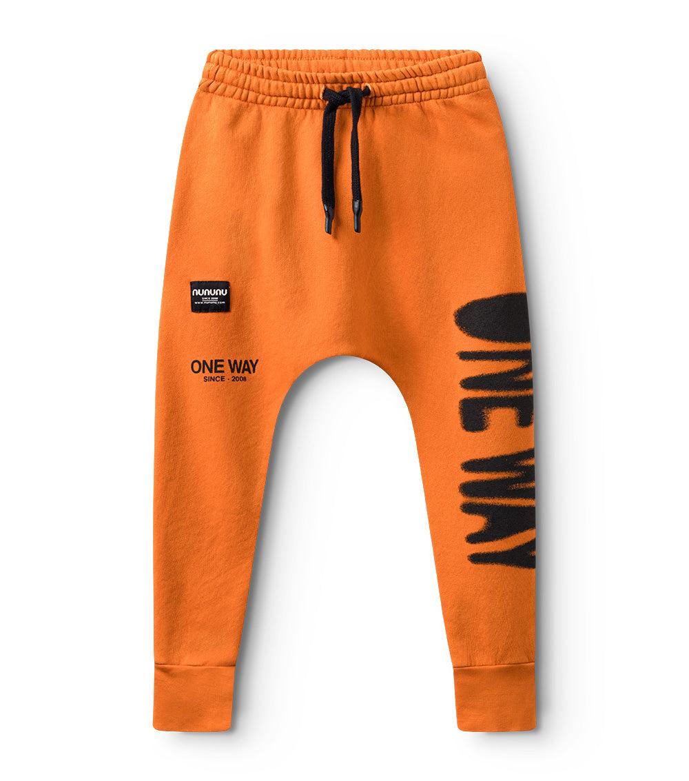 nununu one way baggy pants orange