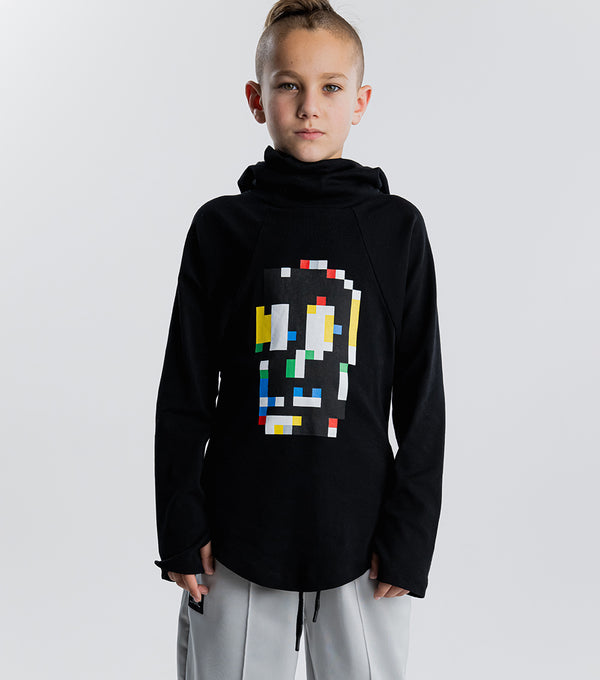 Nununu Pixel Skull Ninja Shirt Black
