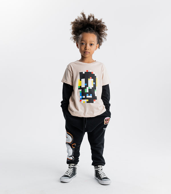 Nununu Pixel Skull Shirt Nude