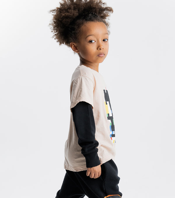 Nununu Pixel Skull Shirt Nude