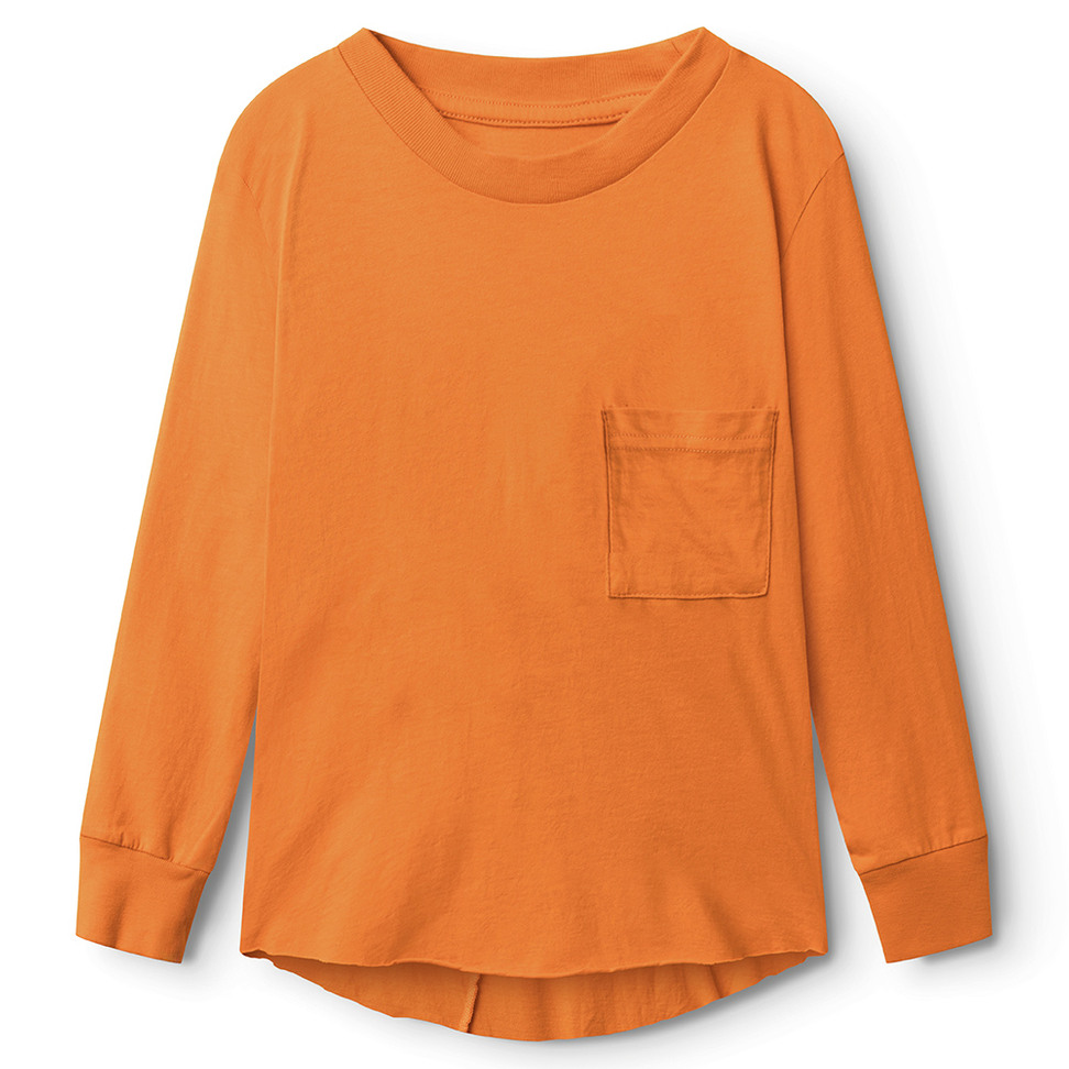 nununu pocket shirt orange sun