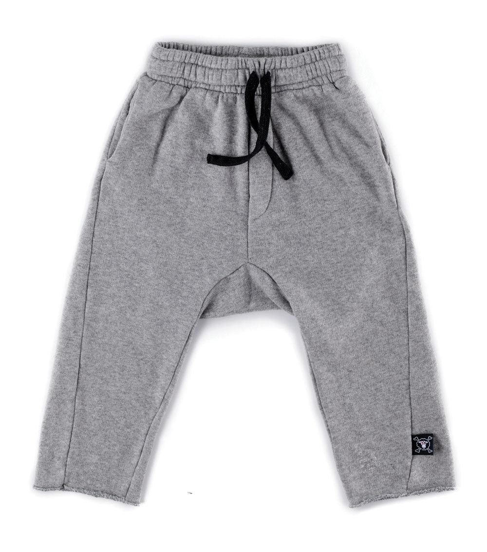 nununu raw pants heather grey