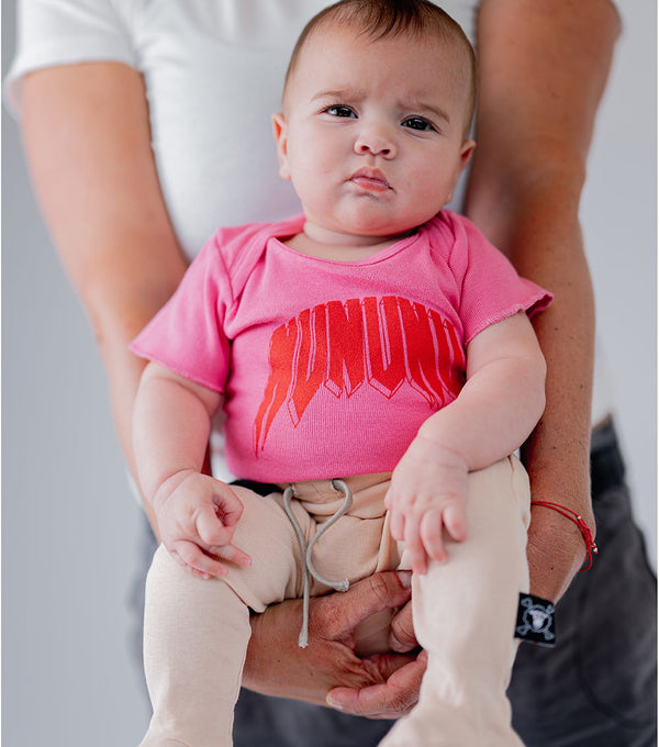 Nununu Rawk Onesie Hot Pink