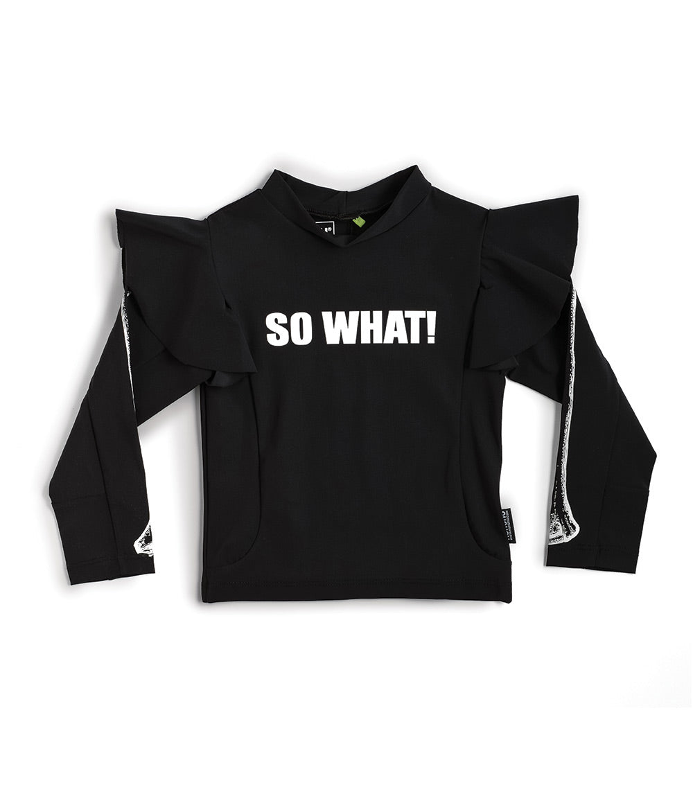 nununu ruffled long sleeved rashguard