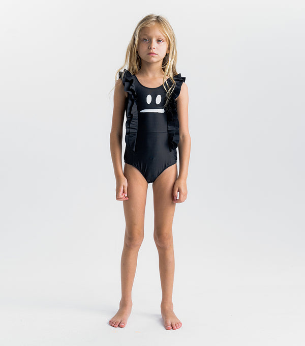 Nununu Ruffled Smirk Swimsuit Black
