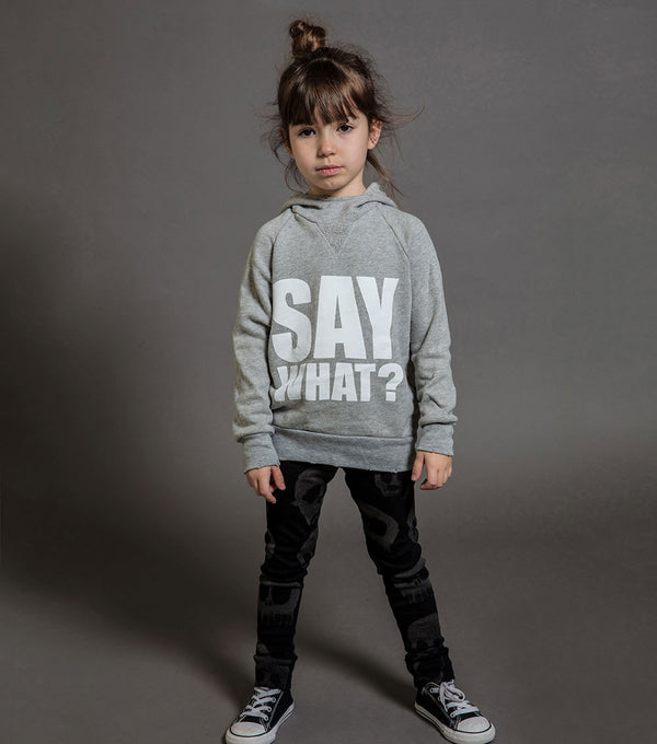 Nununu Say What? Fluffy Hoodie Heather Grey