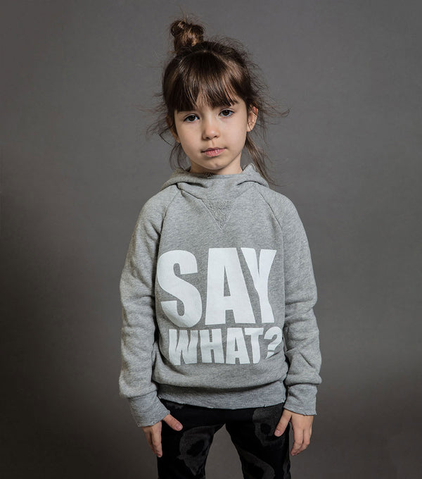 Nununu Say What? Fluffy Hoodie Heather Grey