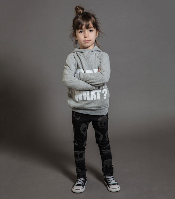 Nununu Say What? Fluffy Hoodie Heather Grey