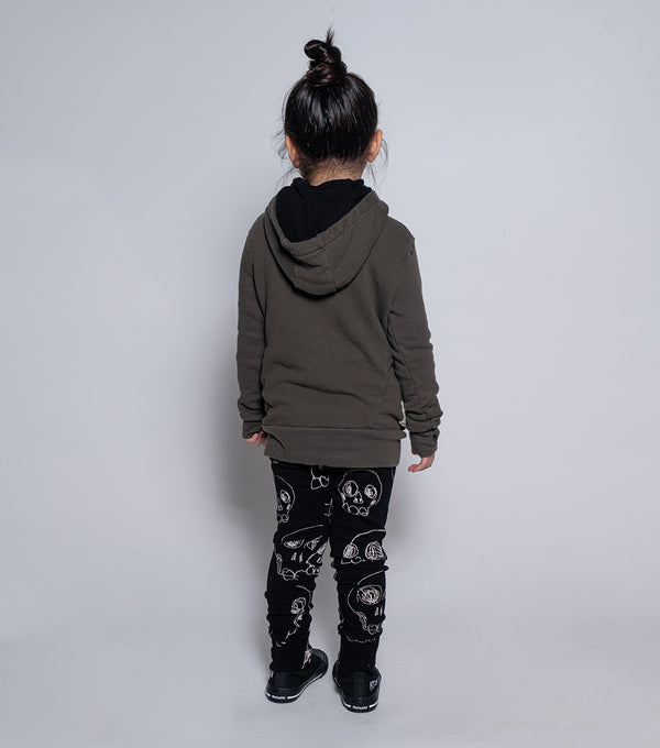 Nununu Scribbled Skulls Leggings Hot Pink