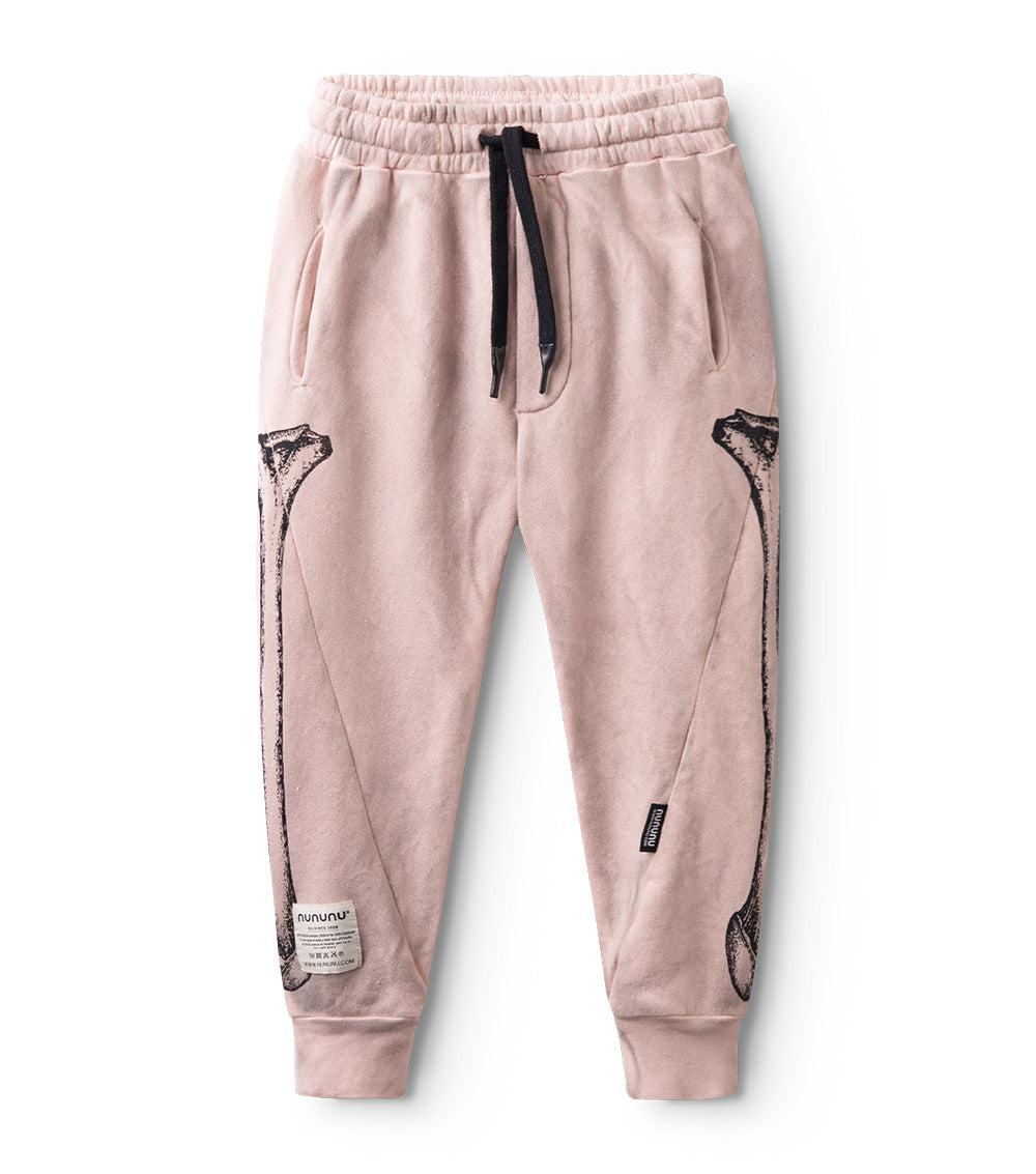 nununu side bone sweatpants dirty powder pink