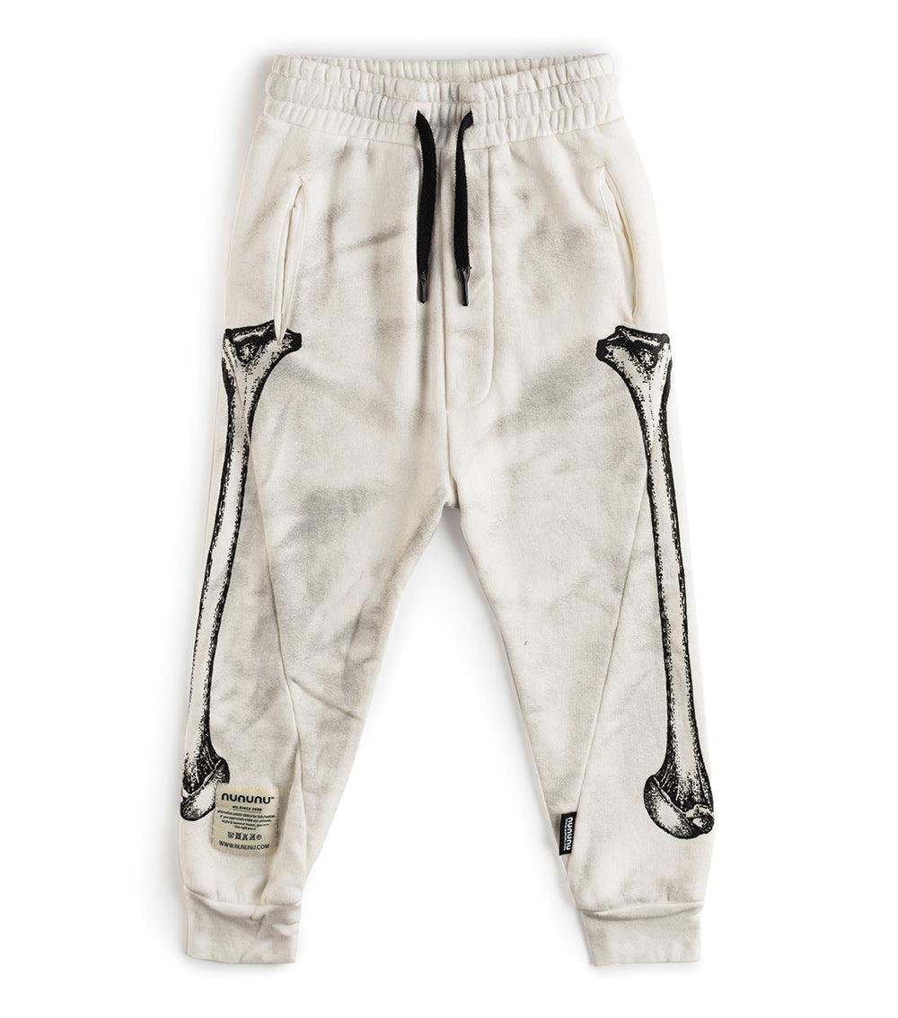 nununu side bone sweatpants dirty white