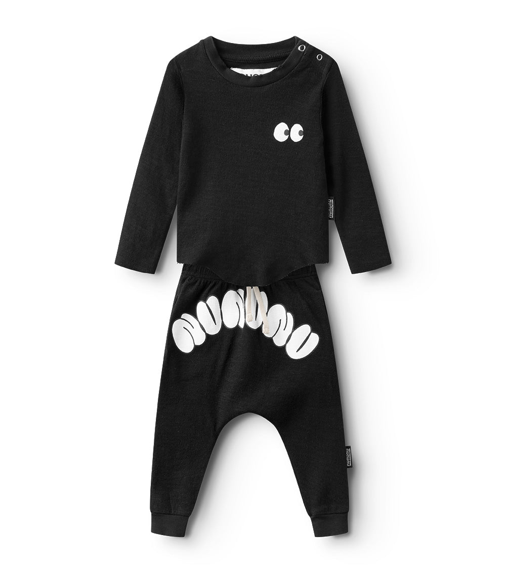 nununu side eye baby set black