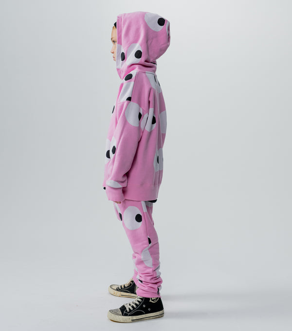 Nununu Side Eyes Baggy Pants Super Pink