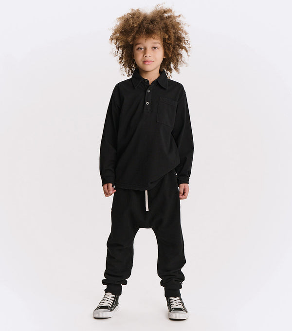 Nununu Side Zip Baggy Pants Black