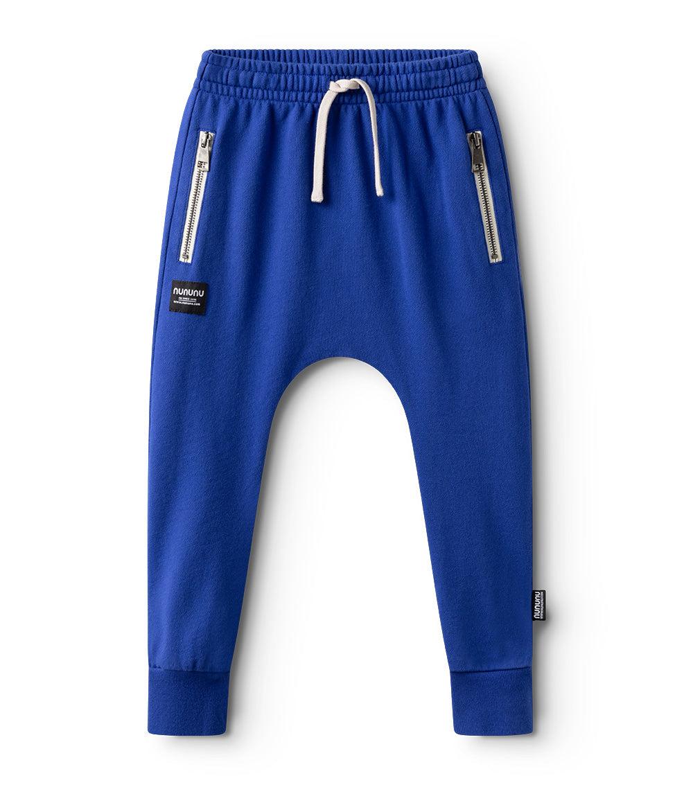 nununu side zip baggy pants blue