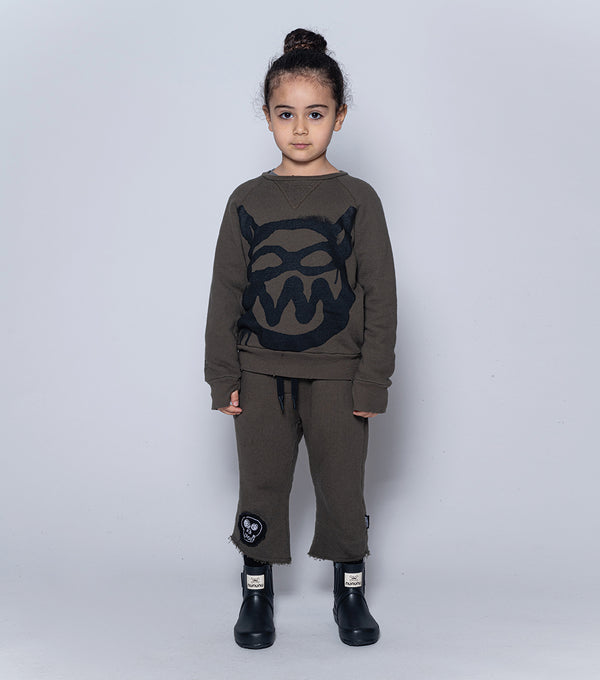 Nununu Skull Patch Smart Pants Olive