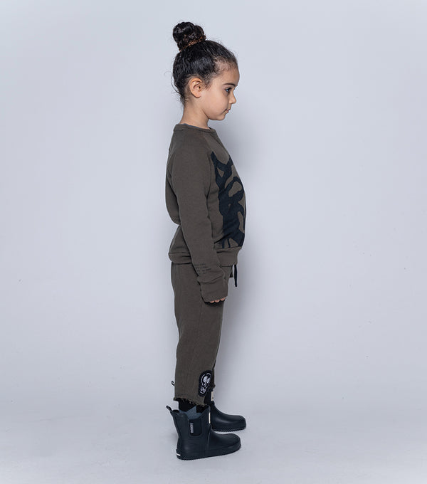 Nununu Skull Patch Smart Pants Olive