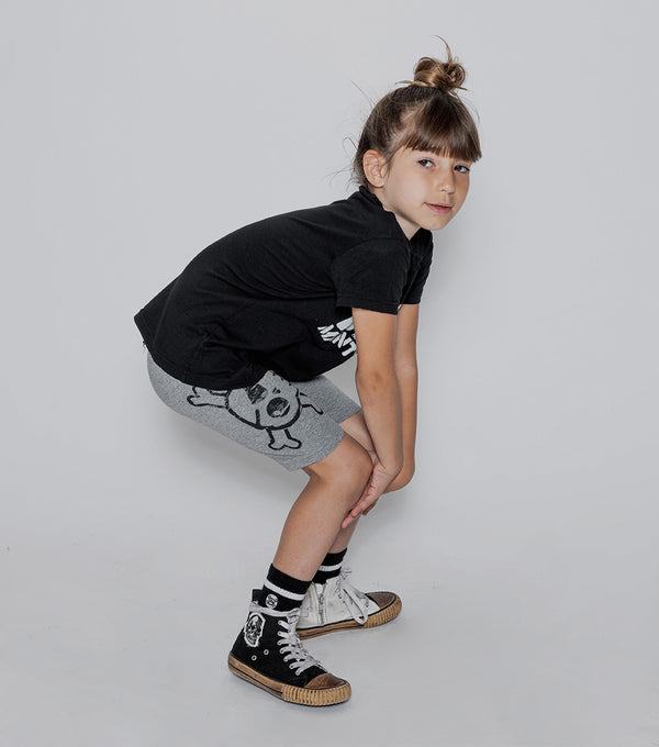 Nununu Skull Riding Shorts Dusty Heather Grey