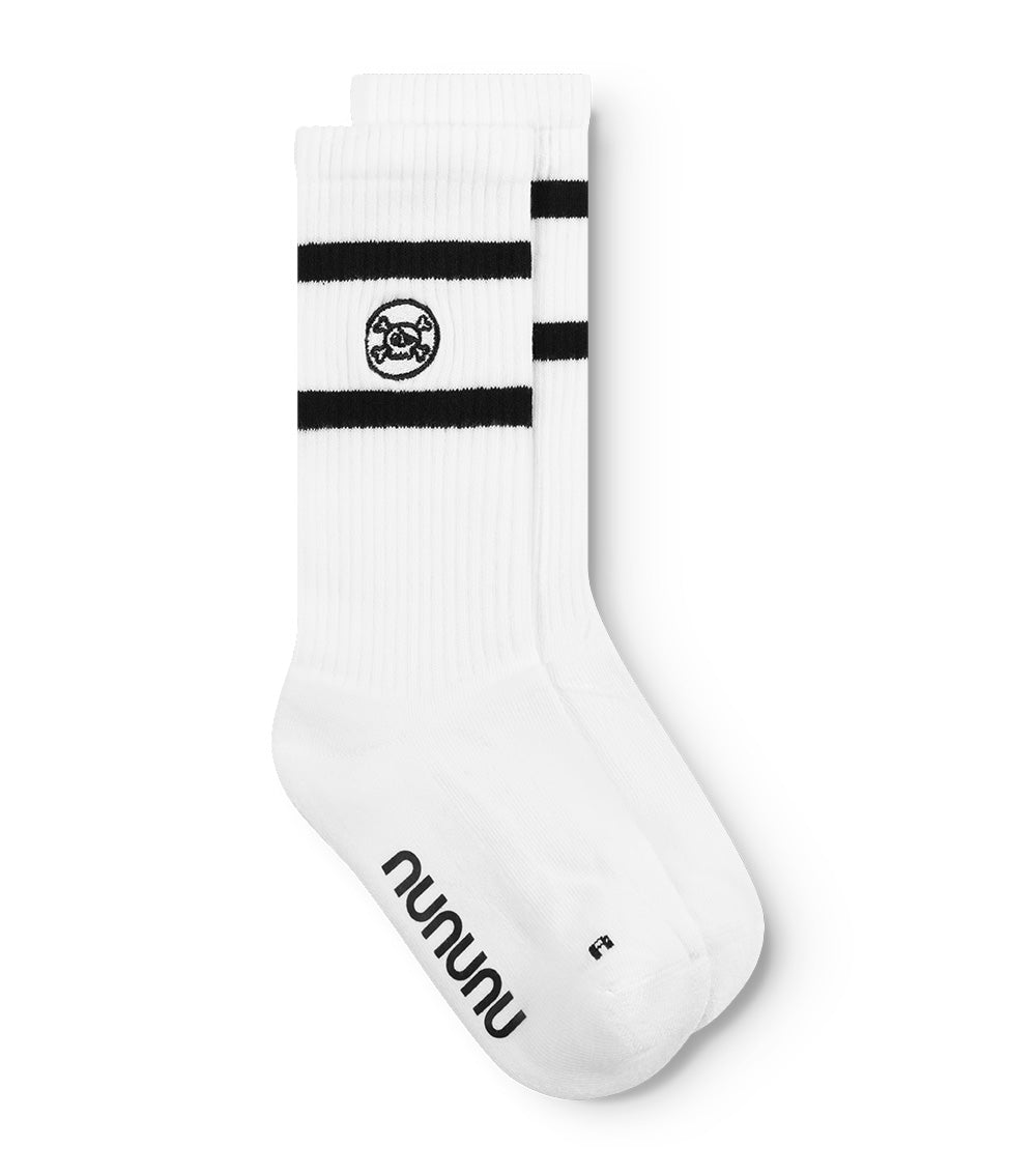 nununu skull socks set (two pack) white