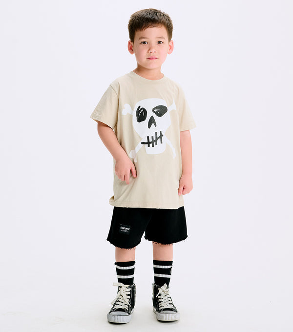 Nununu Skull T-shirt Smokey Natural