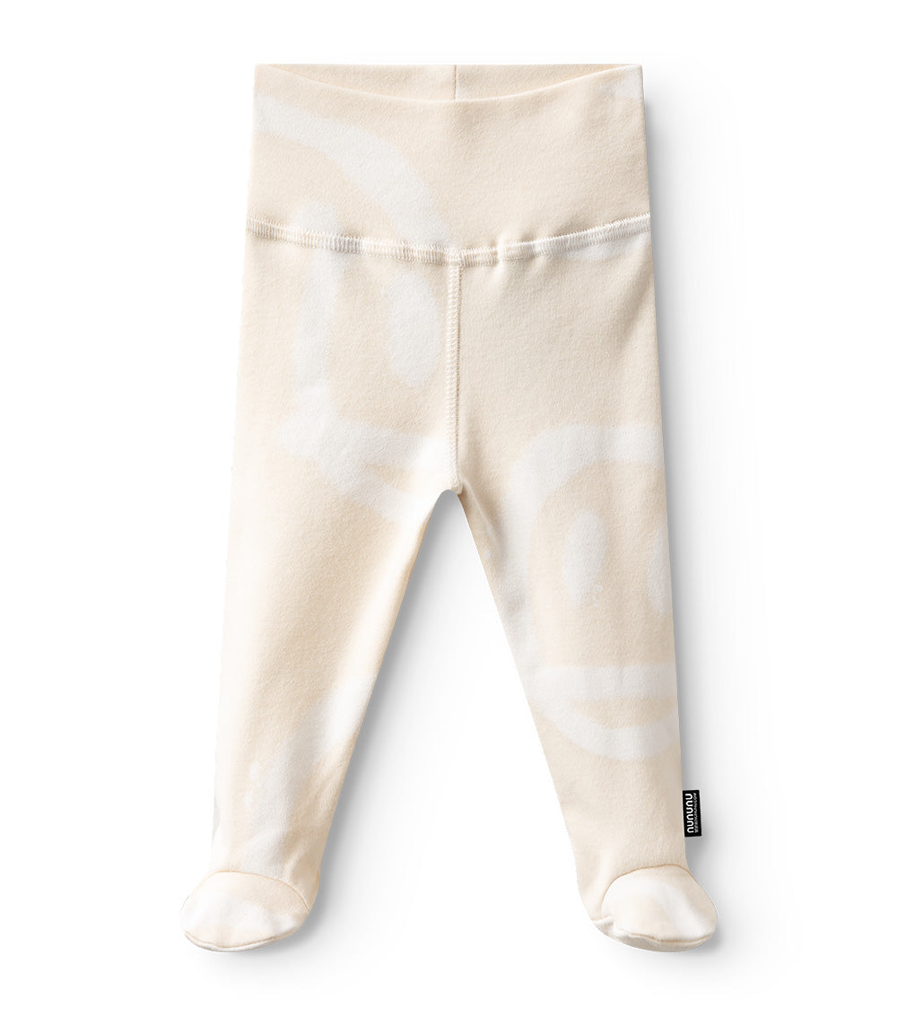 nununu smiles footed leggings natural