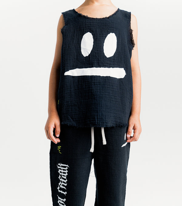 Nununu Smirk Muslin Tank Top Black