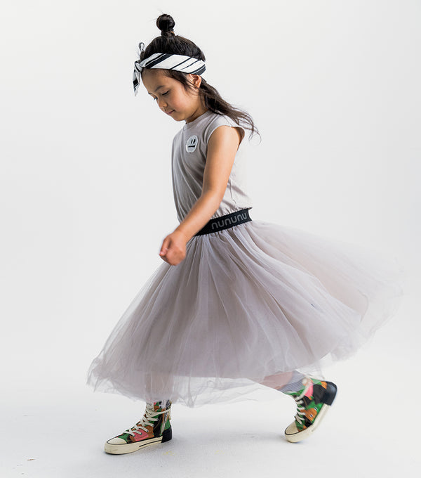 Nununu Smirk Tulle Dress Concrete / Smokey Grey