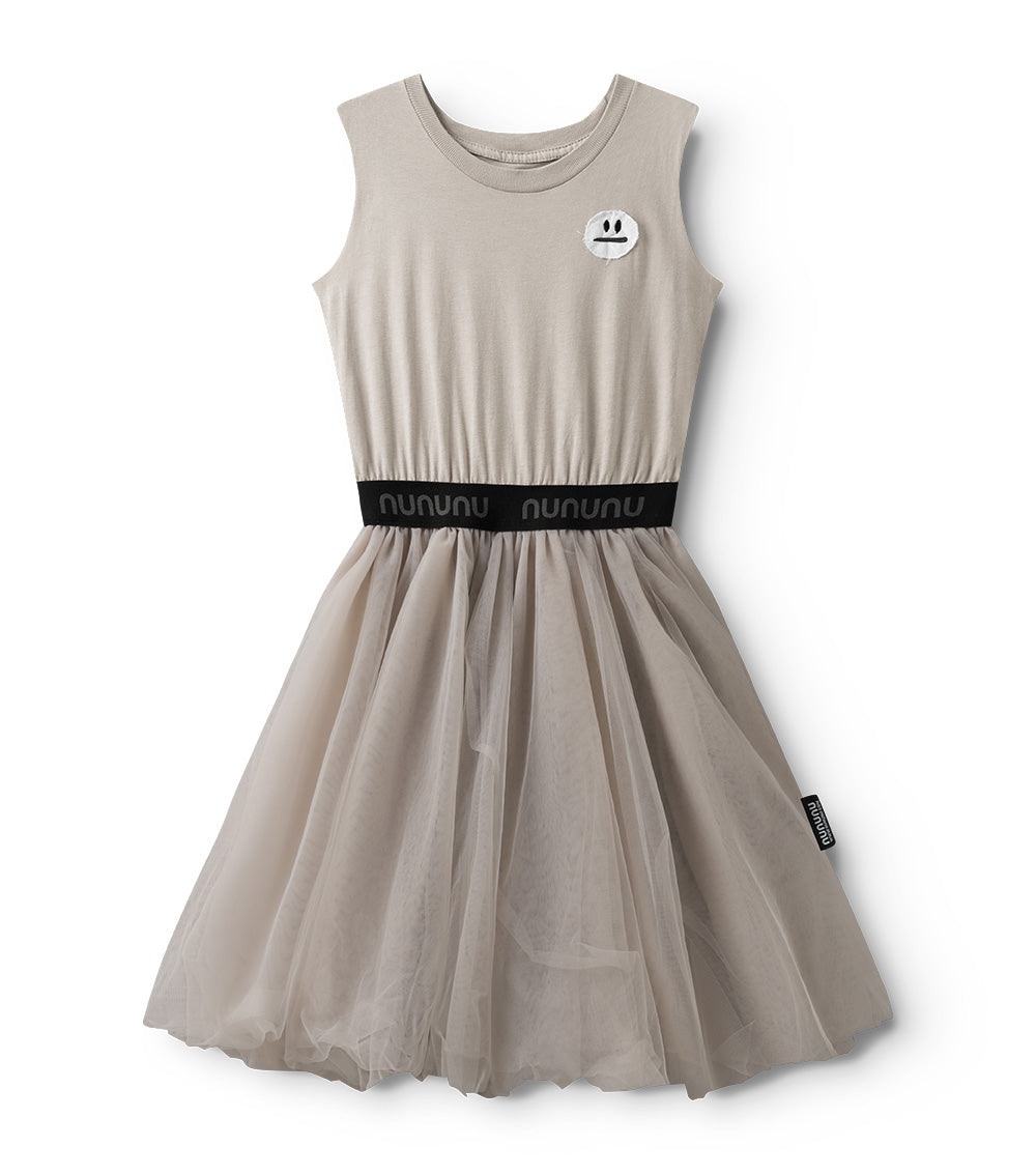 nununu smirk tulle dress concrete / smokey grey