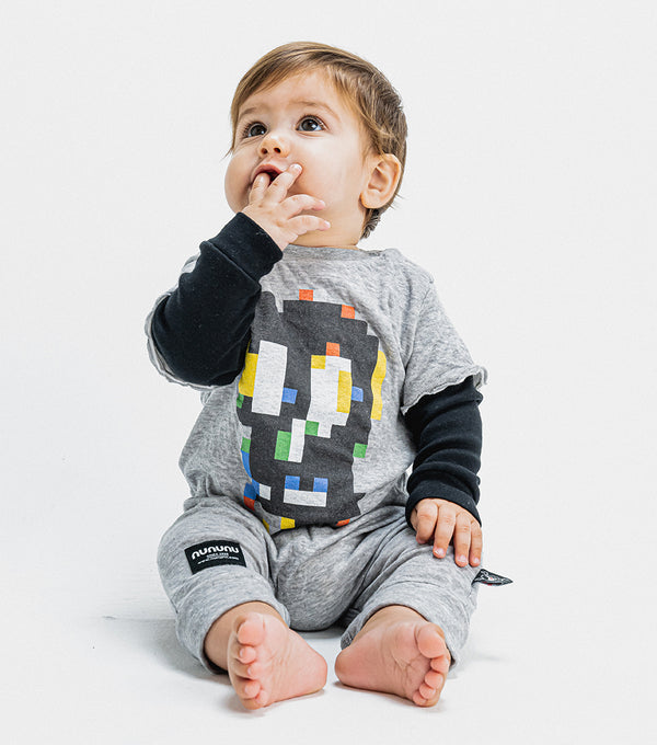 Nununu Soft Pixel Skull Overall