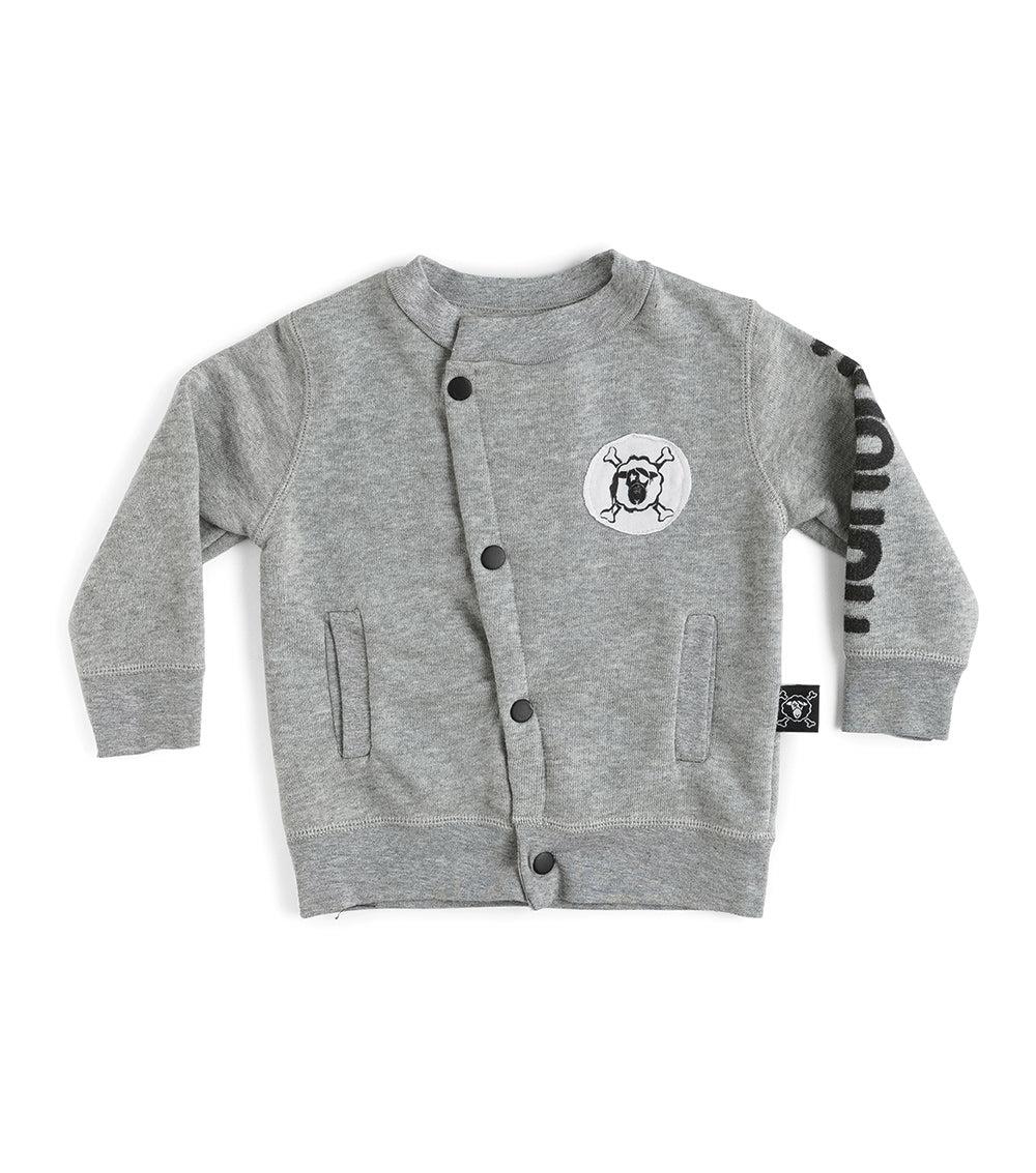 nununu solid cardigan heather grey
