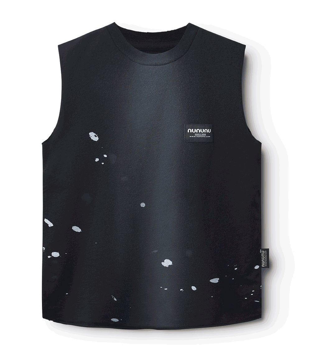 nununu splash sleeveless shirt black