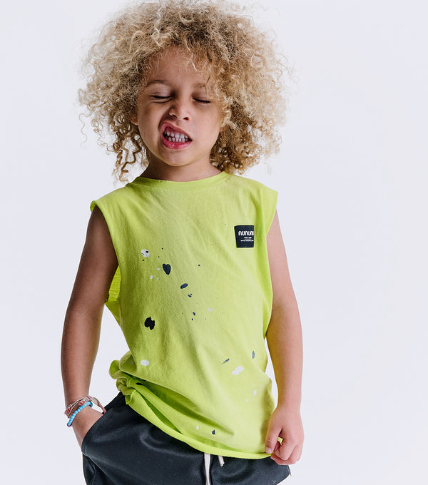 Nununu Splash Sleeveless Shirt Hot Lime
