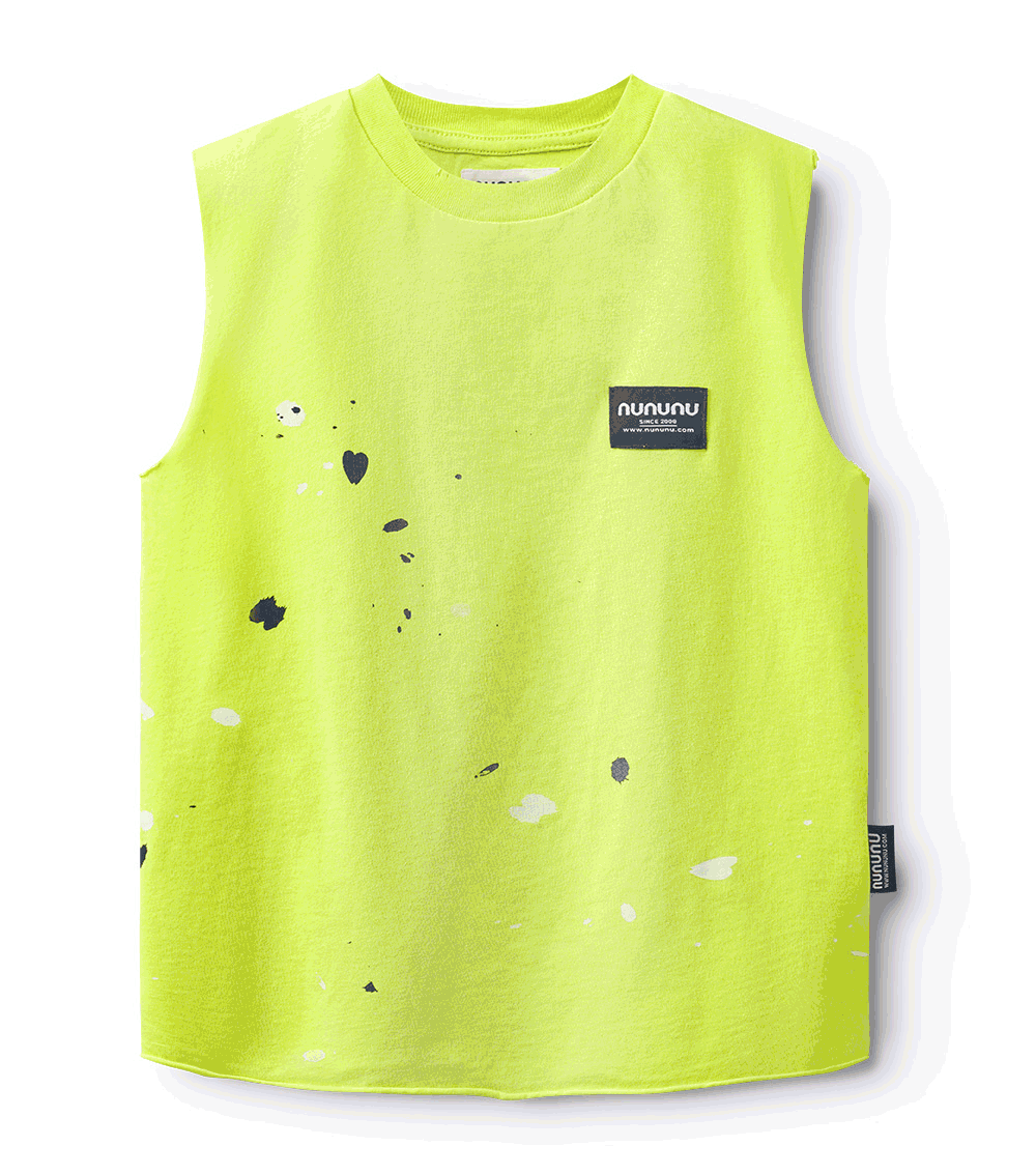 nununu splash sleeveless shirt hot lime