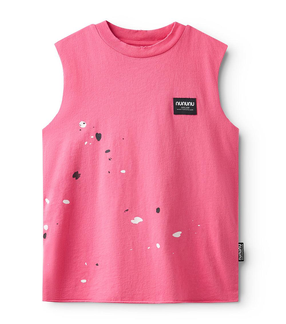 nununu splash sleeveless shirt hot pink