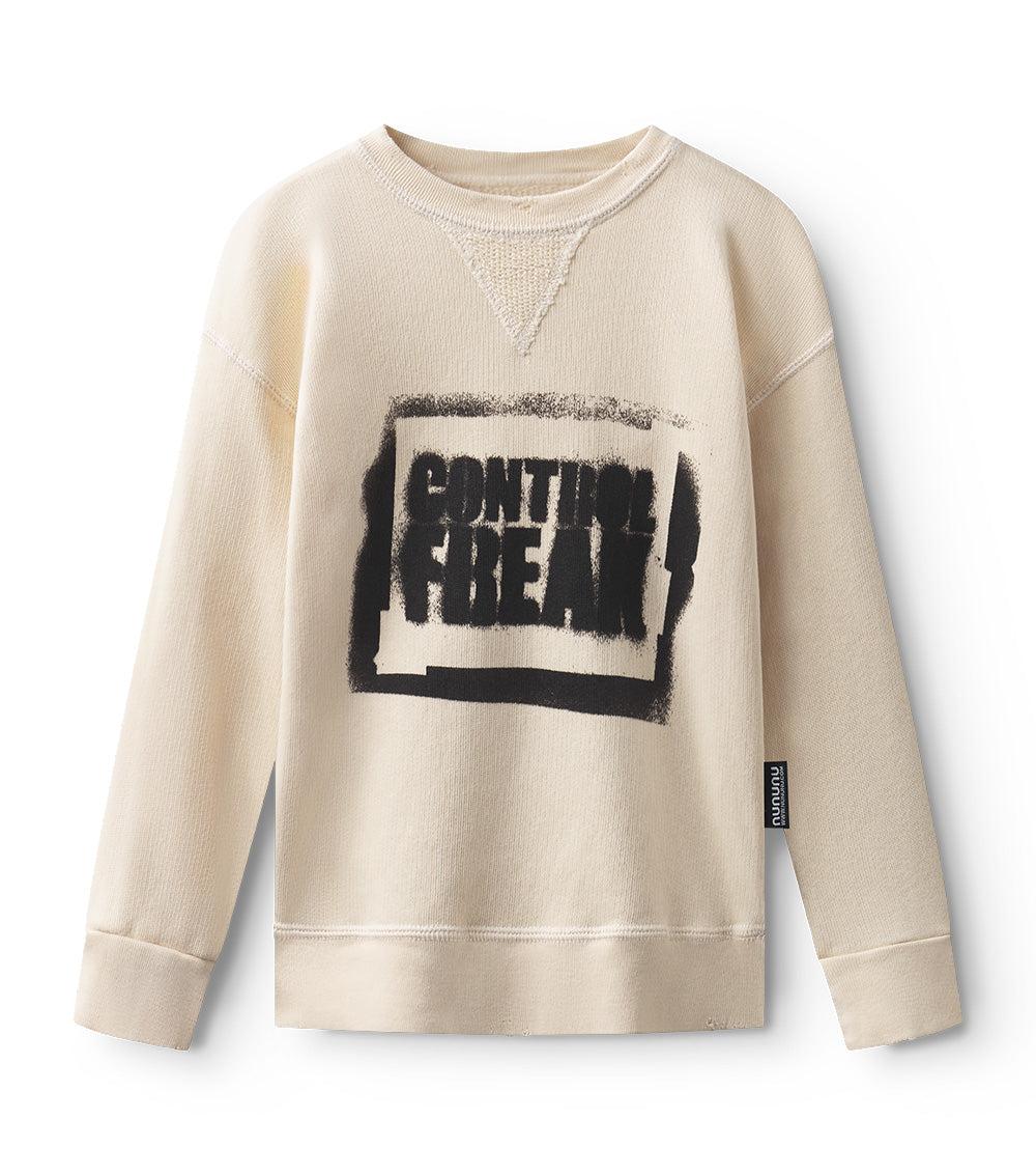 nununu sprayed control freak sweatshirt natural