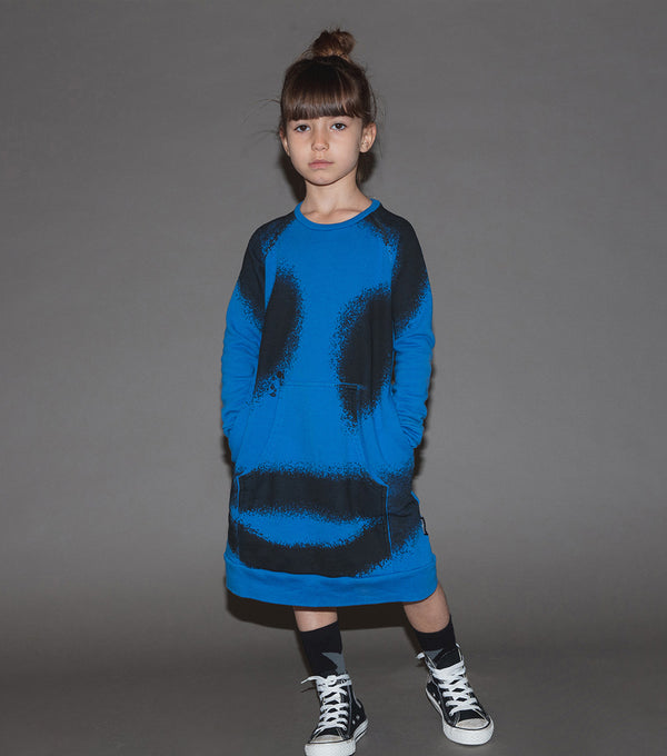 Nununu Sprayed Smiles A Dress Vintage Grey